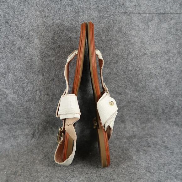 Joe Boxer Shoes Womens 8 Sandal Slingback Casual Flat Comfort Buckle Strap White - Picture 7 of 11